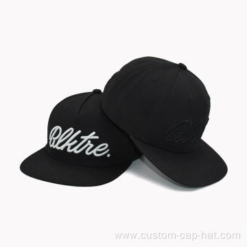 5 Panel 3d Embroidered Logo Snapback Cap